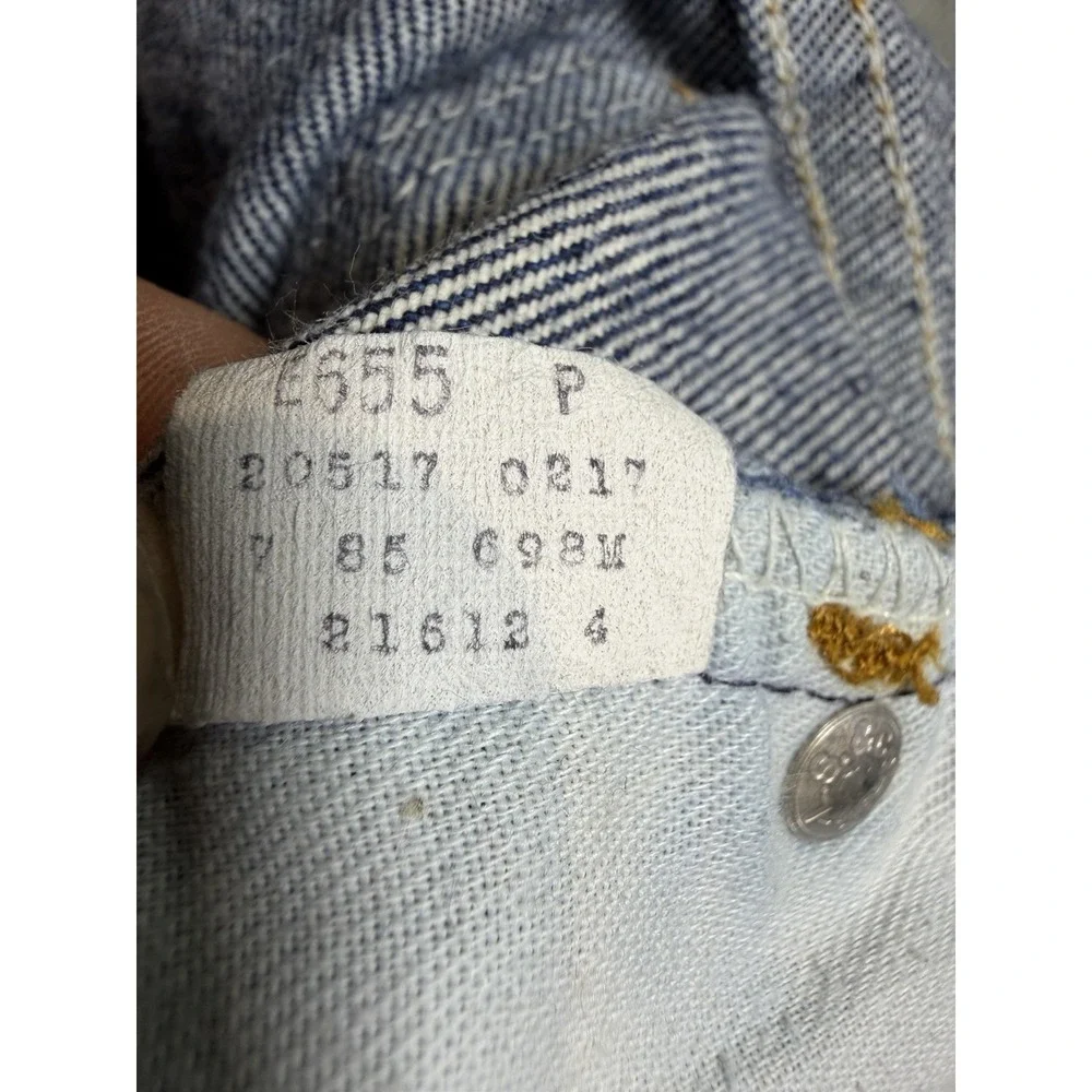 Vintage loggers Levi's Blue Cotton Denim Straight Jeans Men Suspender